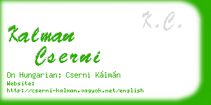 kalman cserni business card
